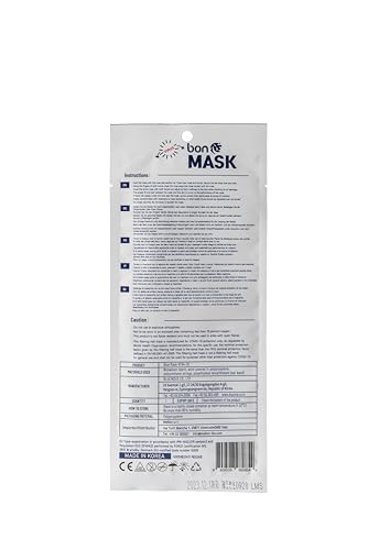 bon® / 50pcs / FFP2 Premium 3D mask/CE certificated 0200 / made in Korea/individual hygienic packaging (KF94, Size L, 50pcs)