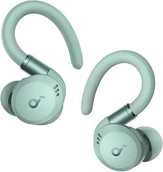 soundcore von Anker Sport X20, kabellose Workout Kopfhörer, drehbare und ausziehbare Ohrhaken, Geräuschunterdrückung, IP68 wasserdicht, schweißfest, staubdicht, Sport Kopfhörer (Generalüberholt)