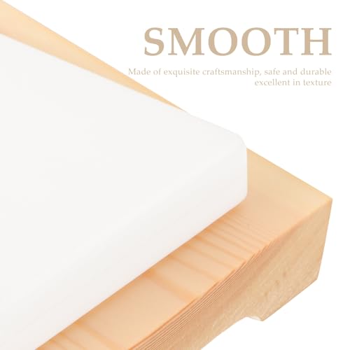 Plato rectangular para sushi artesanal con base de madera miniatura 3
