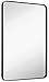 Hamilton Hills Contemporary Brushed Metal Wall Mirror | Glass Panel Bronze Framed Rounded Corner Deep Set Design | Mirrored Rectangle Hangs Horizontal or Vertical (24