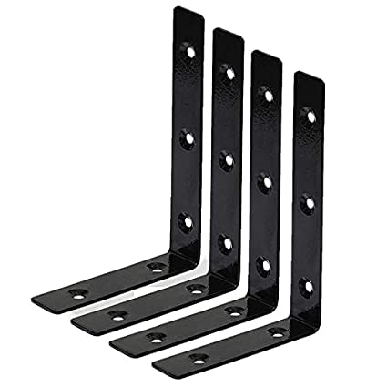 Kalanga L Shaped Wall Shelf Angle Brackets with Screws, Heavy Duty Black Wall Shelves Metal Brackets - Angle Bracket for Wall Shelf - (6 x 4 x 1 inches) - 4 PCs (B09YHP791T) Amazon Price History, Amazon Price Tracker