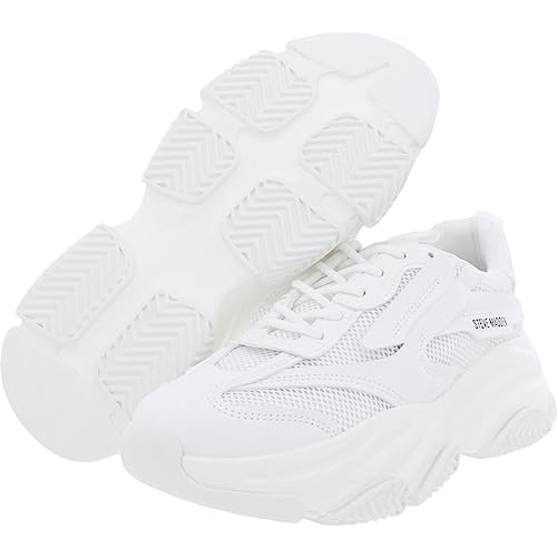 Steve Madden Women's Possession Sneaker, White, 9.5