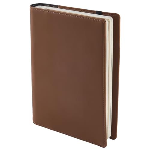CRASPIRE Funda Cuero A5 Cuaderno Ranuras Tarjetas Impermeable Color Marrón Rojizo Tipo Sobre PU Maletín Negocios Organizador Portafolios Cuero Reutilizable Amantes Libros Regalo Compañeros Clase