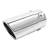 Bielpord Car Universal Exhaust Tips Stainless Steel Fit 1.75 to 2.5 Inch Car Exhaust Pipe Modification Tail Throat Tail Pipe Steel Exhaust Tips Finish Tailpipe