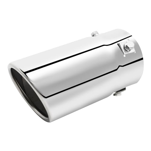 Image of Car Universal Exhaust Tips Stainless Steel Fit 1.75 to 2.5 Inch Car Exhaust Pipe Modification Tail Throat Tail Pipe Steel Exhaust Tips Finish Tailpipe