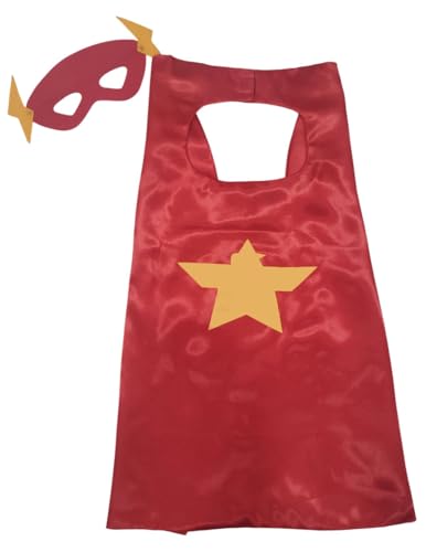 Image of BookMyCostume Kids Superhero Cape and Eye Mask Set for Boys & Girls - Fancy Dress for School Annual Day, Dance Drama & Theme Birthday Return Gift | Aged 3-10 Years