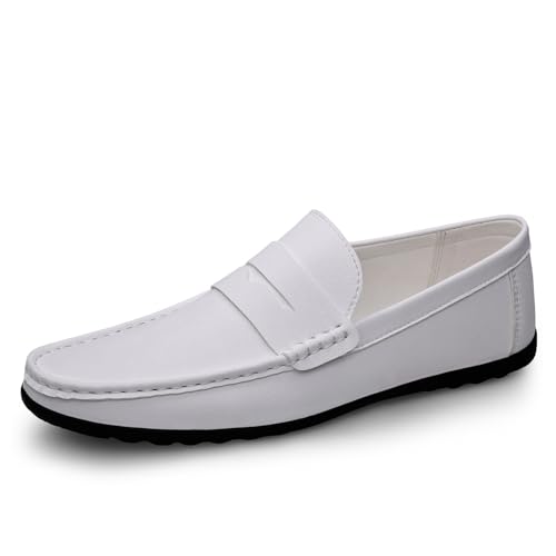 Men's Loafers Shoes Round Toe Vegan Leather Penny Loafers Flexible Comfortable Slip Resistant Outdoor Slip-on2