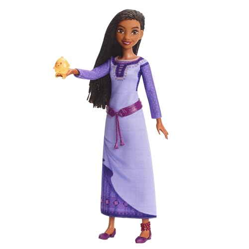 Mattel Disney Wish Poupée Articulée Asha De Rosas Chanteuse Avec Figurine Star, Tenue Amovible,...