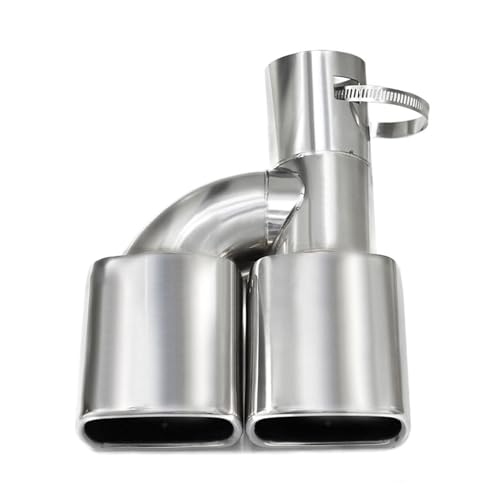 に適合する ノア に適合する ヴォクシー 80系 C-HR用 ステンレススチール デュアル出口 スクエアエキゾーストマフラー テールパイプ マフラーチップ 車 リアテールスロート 車用マフラーカッター(銀)