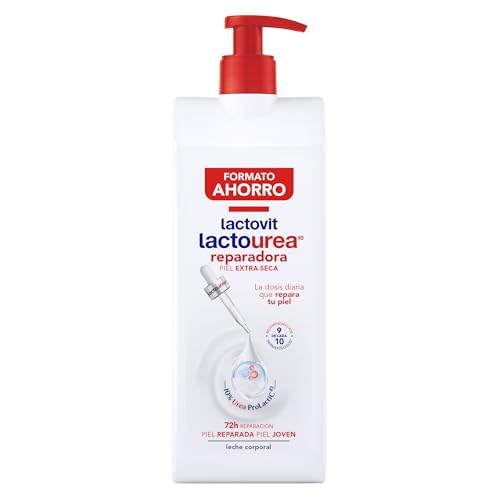 Lactovit - Leche Corporal Reparadora Lactourea con Urea ProLactic10 de Absorción Inmediata, 48 Horas de Nutrición y Reparación, Apta para Pieles Muy Secas y Extra Secas - 800 ml