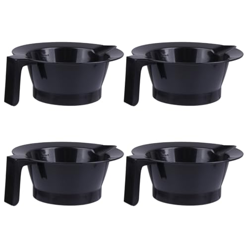 Lurrose 4pcs Hair Coloring Bowls Plastic Hair Mixing Bowls with Scale Color Mixing Tint Bowl Set for Hair Color Hair
