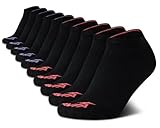 Avia Women's Athletic Socks - Lightweight Low Cut Running Socks (10 Pack), Size 4-9, All Black
