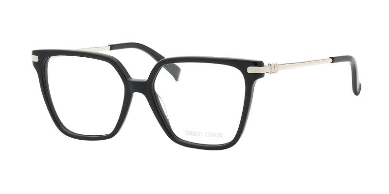 Enrico Coveri Okulary korekcyjne ECV155 damskie oprawki, odpowiednie do wszystkich rodzajów soczewek, czarne