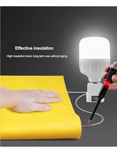 Manta aislante, alfombrilla de seguridad eléctrica resistente al voltaje con abrazaderas, material de resina duradero para seguridad eléctrica