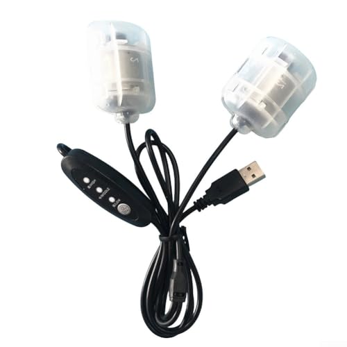 Double moteur vibrant USB 5 V avec régulateur de vitesse à 3 vitesses pour coussin de massage, moteur brossé 260°, câble de 1,1 m