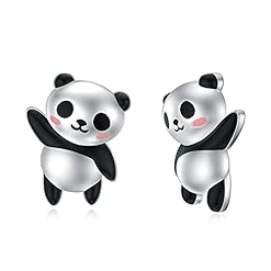 WINNICACA Süßes Tier Geschenke S925 Sterling Silber Kaninchen/Elefant/Delphin/Nilpferd/Giraffe/Eule/Panda Ohrstecker Netter Tierschmuck für Tochter Teenager Frauen