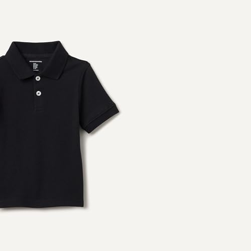 Image of Amazon Essentials Boys and Toddlers' School Uniform Short-Sleeve Pique Polo Shirts, Breathable Cotton, Button Closure