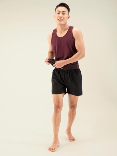 Image of DaMENSCH Solid Breeeze Inner Boxers, Ultra-Light Men Boxer Shorts for Men, 100% Cotton Half Pant for Man, Breathable Woven Inner Cotton Shorts