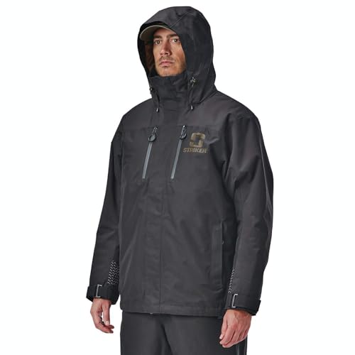 Striker Men's Denali Durable Breathable Waterproof Outdoor Fishing Insulated Rain Jacket w/Adjustable Hood & Reflective Hits3