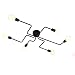 Aero Snail Retro Creative Metal Flush Mount 6-Light Cafe Bar Ceiling Lamp Chandelier Lighting Fixure