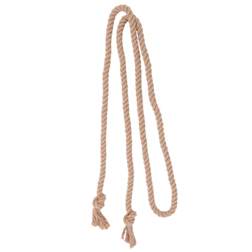 Cotton Linen Gothic Waist Belt for Men Pastor Cosplay Costume Accessory Waistband for Pants Robe Trousers in Dark Brown