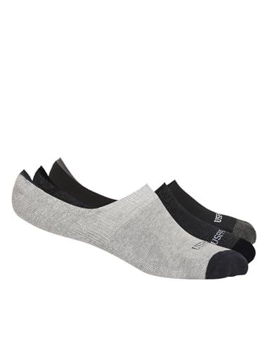 Image of U.S. POLO ASSN. Men's ES004 Terry Finish No Show Socks - Pack Of 3