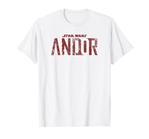 T-shirt Star Wars Andor au logo usé pour adulte en coton noir