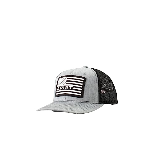 Image of Ariat Youth Raised US Flag Cap, Grey /White