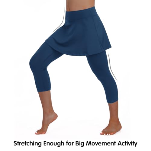 Image of ANIVIVO Skirted Legging for Women, Yoga Legging with Skirts &Women Tennis Leggings Clothes Pockets