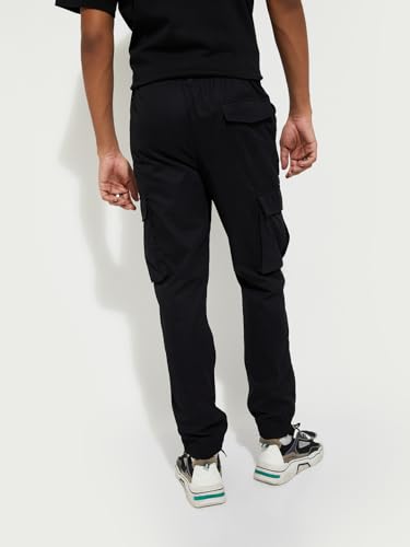 Image of Max Men Mid Rise URB N Solid Cargo Joggers
