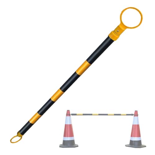 Poteau de signalisation réfléchissant jaune et noir à longueur extensible