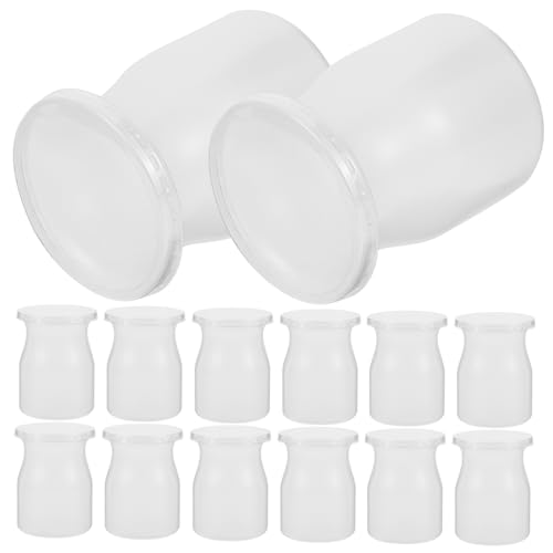 NAMOARLY 20 Set Mini Dessert Cup Replaceable Pudding Cup Mini Mousse Cups Yogurt Serving Bowl Clear Dessert Cups Clear Pudding Cups Jams Container Yogurt Jars with Lids Transparent Pp