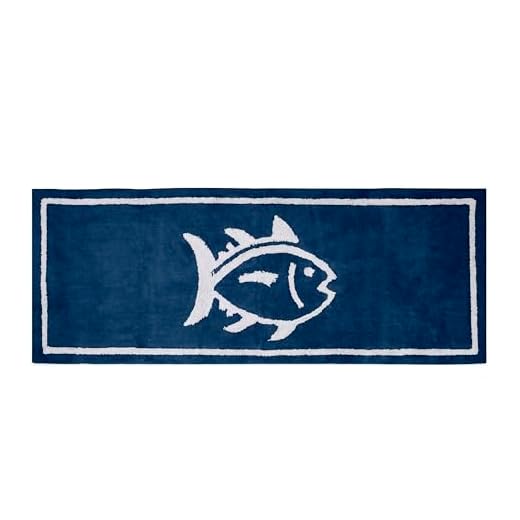 Southern Tide Skipjack Bath Runner Collection, Cobalt Blue, 22" W x 60" L