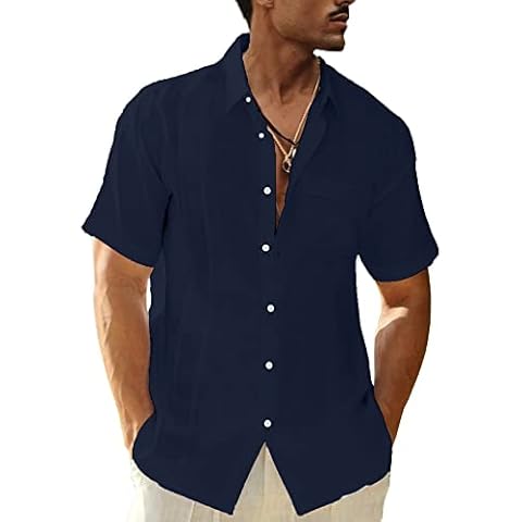 LVCBL Casual Stand-Up Collar Shirt Navy Cover