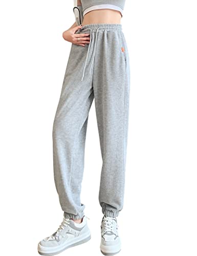 Kiench Teen Girls' Sweatpants High Waisted Pull On Youth Joggers with Pockets