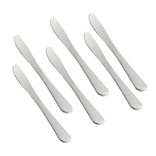 Image of Meyer Heavy Gauge Stainless Steel 6pc Dinner Knife I Butter Knife Set - Versatile, Durable, Non-Toxic, Corrosion & Stain Resistant, Smooth Cutting I Length 22cm, Thickness 4mm
