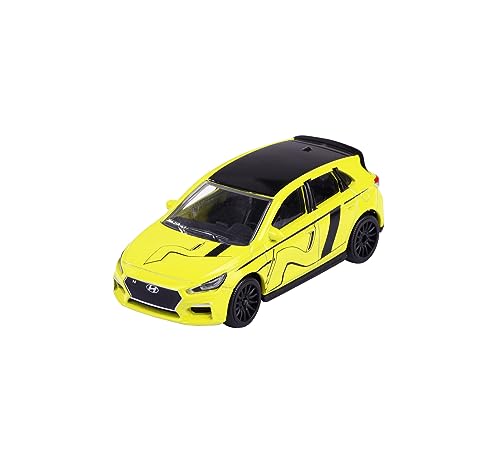 Majorette Coche de Juguete Hyundai i30N de Racing Cars, Altamente detallado, Escala 1:64 (7,5 cm), con Tarjeta Coleccionable, Modelo de Coche para niños a Partir de 3 años, Color Blanco
