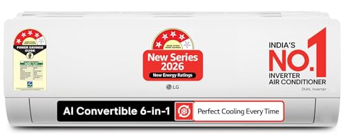 LG 1 Ton 4 Star,New star rated,DUAL Inverter Split AC (Copper, AI...