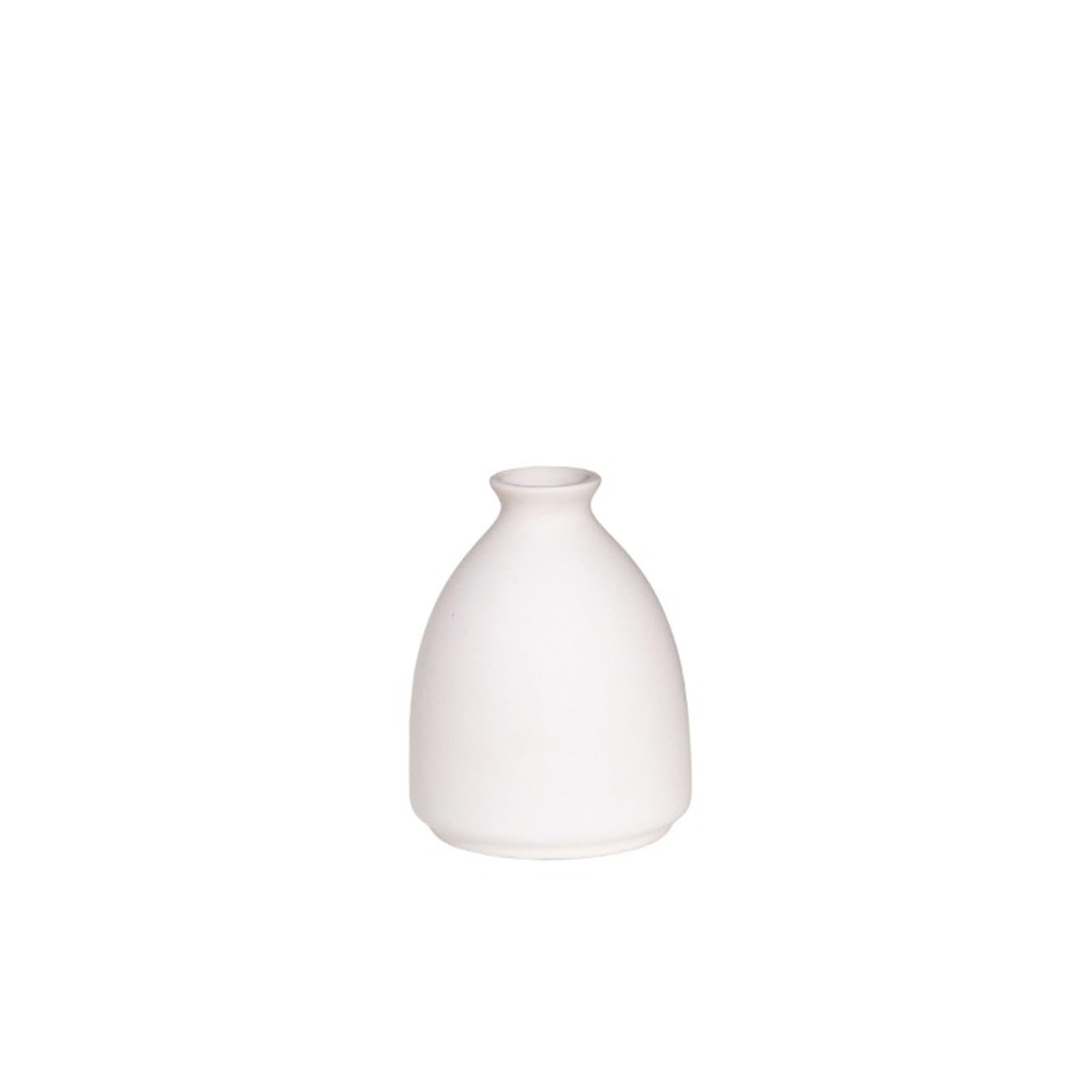 White Vase Ceramic Flower Arrangement Aesthetic Vases Desktop Ornament Bottle Container(S6 1x2.8x3.7in)