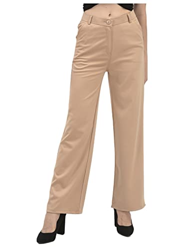 Image of Elendra Women Lycra - Bootcut Trousers Pant Wide Leg