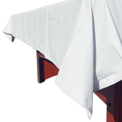 Eawfgtuw Billardtischabdeckung, wasserdicht, staubdicht, Schutz für Snooker, Tennistische, 2,1 m, 2,4 m, PVC-Glasfaser-Material, vielseitig einsetzbar (276 x 169 cm, weiß) Eawfgtuw Billardtischabdeckung, wasserdicht, staubdicht, Schutz für Snooker, Tennistische, 2,1 m, 2,4 m, PVC-Glasfaser-Material, vielseitig einsetzbar (276 x 169 cm, weiß)