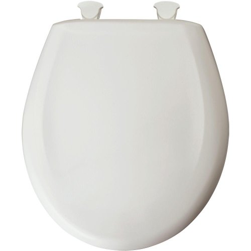 Bemis 200SLOWT 160 Lift-Off Plastic Round Slow-Close Toilet Seat, Euro White
