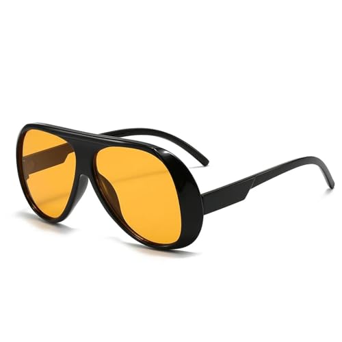 Lunettes de soleil surdimensionnées pour hommes et femmes avec verres miroir dégradés Uv400