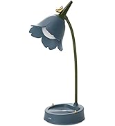 Flower Desk Lamp Gooseneck Lily Of The Valley Lamp Dimmable Floral Table Lamp With Remote