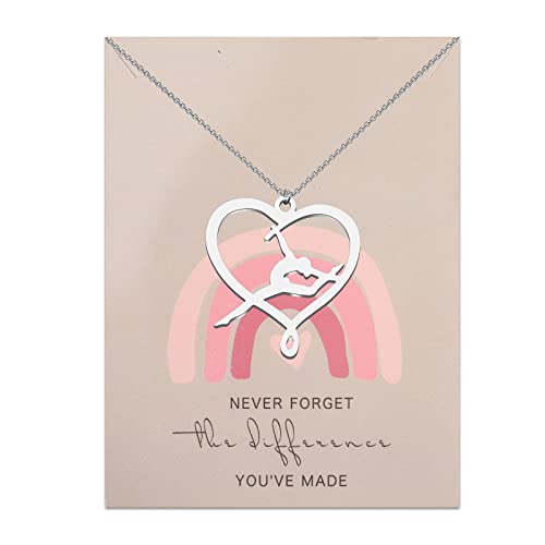 MYOSPARK Gymnastics Necklace - Gymnast Team Gift, Rhythmic Gymnastics and Dance Recital Gifts