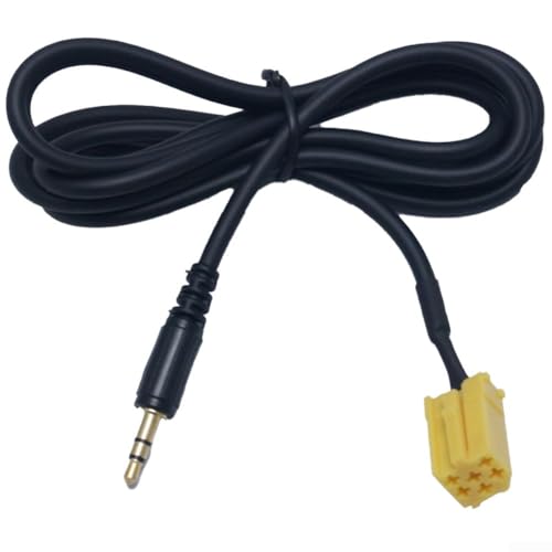 Adattatore Cavo di Ingresso Audio AUX Compatibile con Modelli Fiat e Alfa Romeo con Jack da 3,5 mm e Interfaccia Pannello Posteriore Radio a 6 Pin