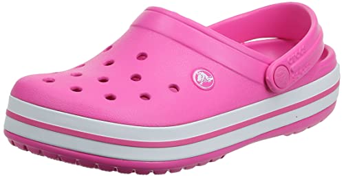 Image of Crocs Unisex Adult Crocband EPk /WHI Electric Pink /White Clog 4 Men / 5 UK Women (M5W7)