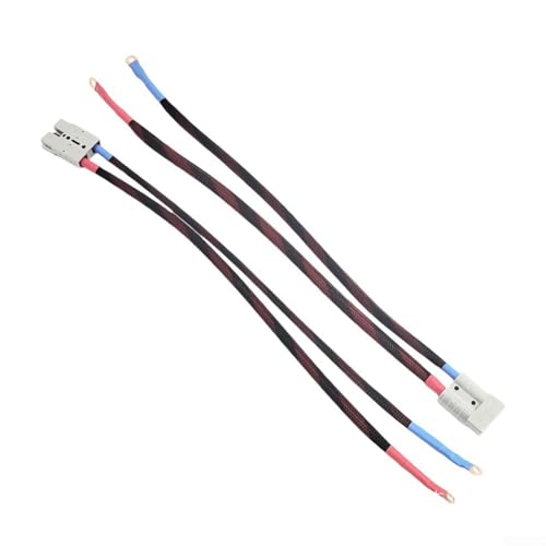 Batería de alta corriente de 8 AWG 50a para bicicleta eléctrica, cable de gel de sílice ignífugo con terminales de junta tórica, 1000 mm, negro (1000 mm)