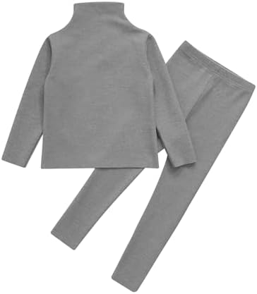 Doomiva Girls Boys Thermal Underwear Outfits Base Layer Warm Undershirts with Leggings Long Johns Set