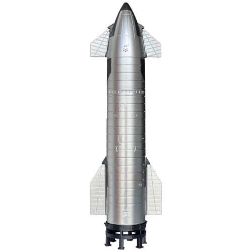 Mahfisj 1:144 Scale SpaceX Starship Model 13.43in Height Durable Plastic Material Includes a Sturdy Bracket Ideal Birthday Gift and Collectible for Space Enthusiasts